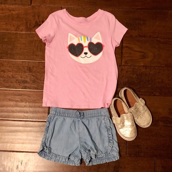 Cat & Jack Other - Cat & Jack Pink Cat Tee. Size 5T. Cat & Jack Other - Cat & Jack Pink Cat Tee. Size 5T.